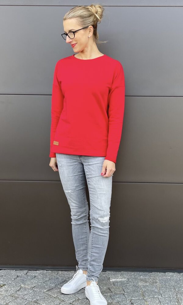 Dámská tepláková mikina BASIC red