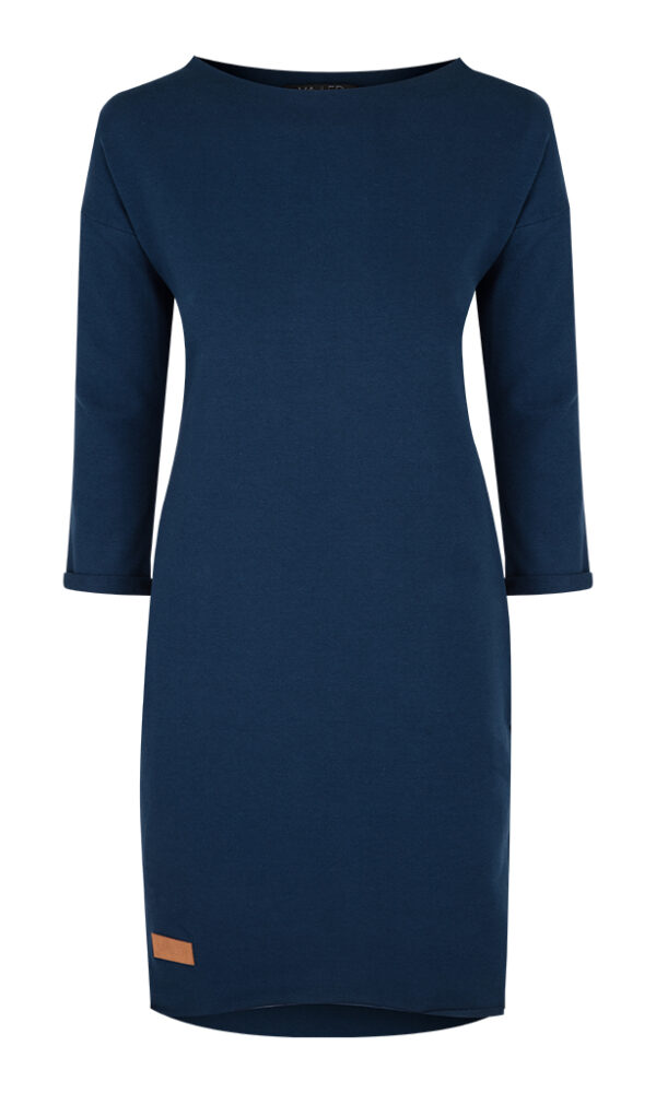 Dámské teplákové šaty SIMPLE modré – ČESKÁ VÝROBA