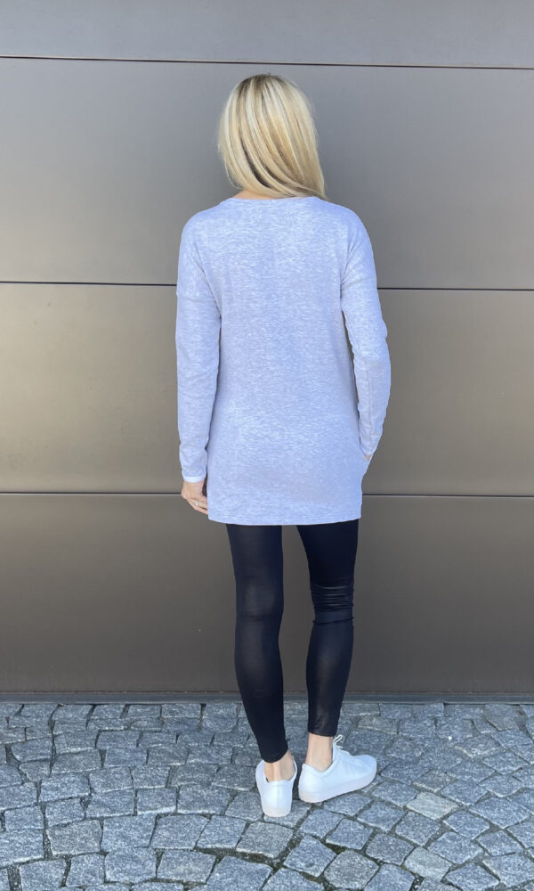 Dámské teplákové mikino-šaty BASIC grey