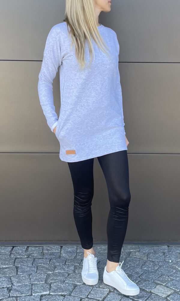 Dámské teplákové mikino-šaty BASIC grey