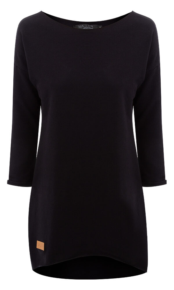 Dámské teplákové mikino-šaty DRESSY ČERNÉ – ČESKÁ VÝROBA