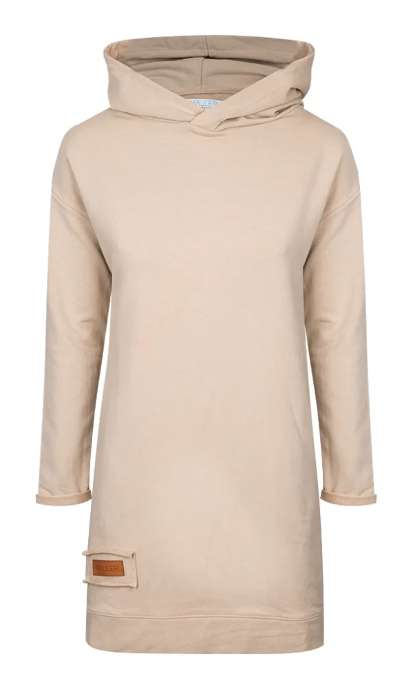 Dámská tepláková mikina s kapucou BASIC béžová