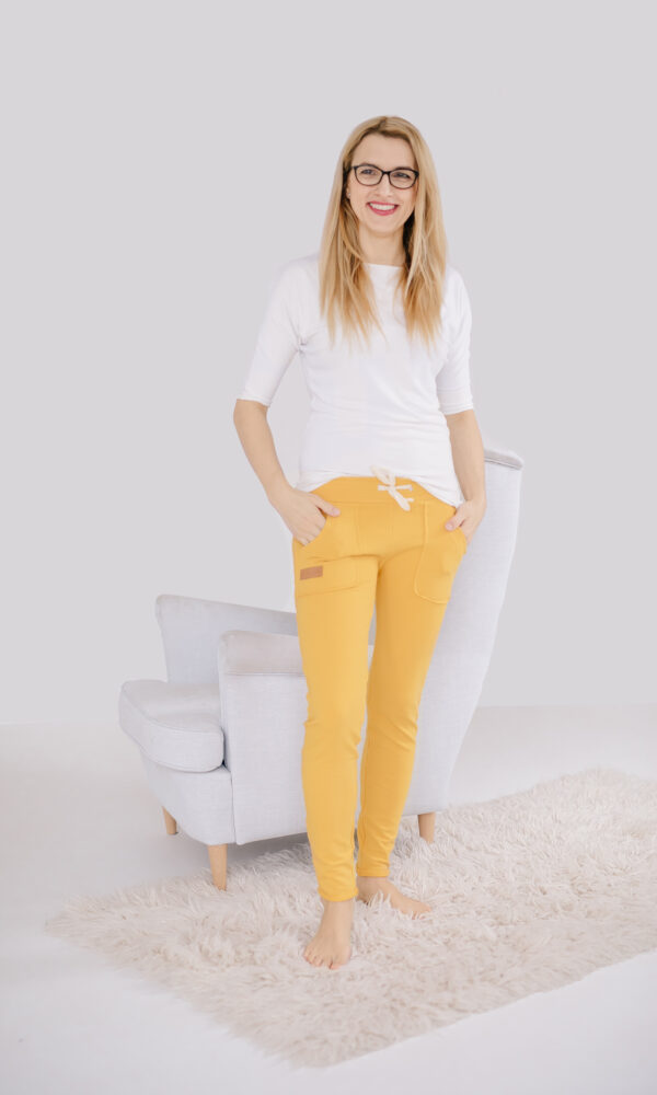 Dámské tepláky BASIC YELLOW