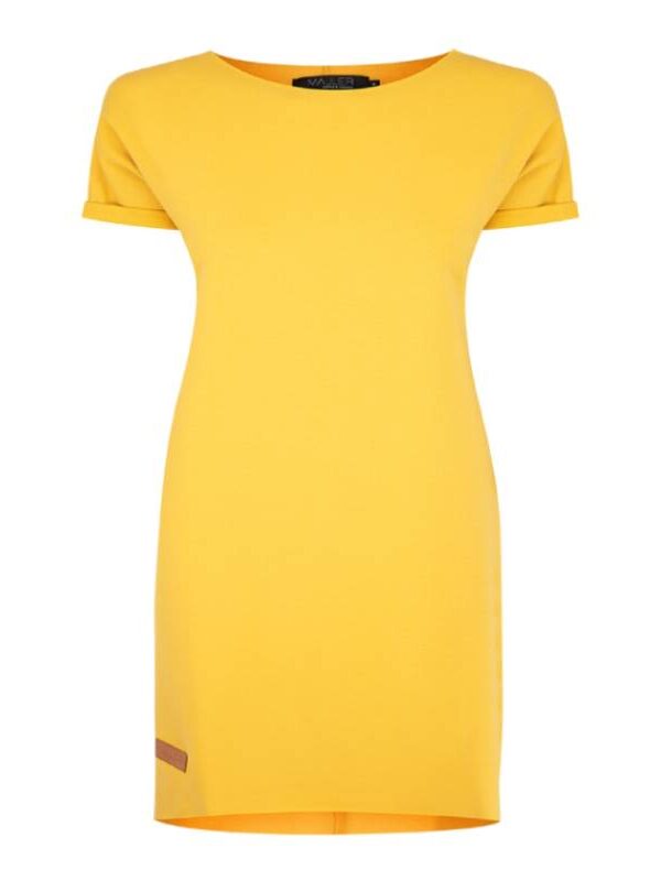 Dámské teplákové mikino-šaty DRESSY YELLOW krátký rukáv