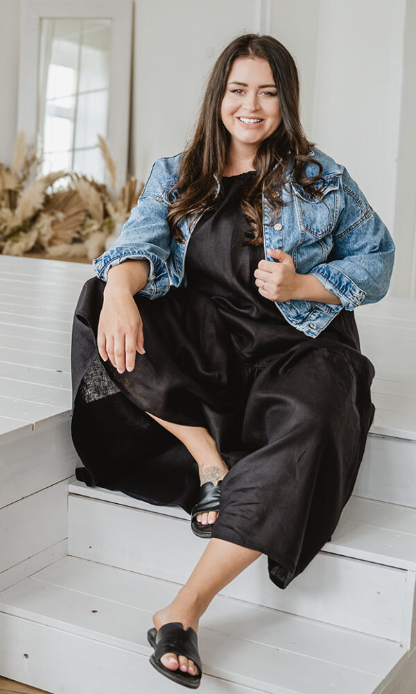 Šaty lněné LINEN černé