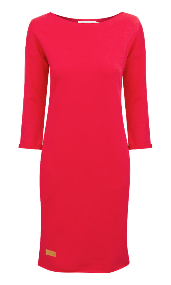 Dámské teplákové šaty SIMPLE červené – ČESKÁ VÝROBA