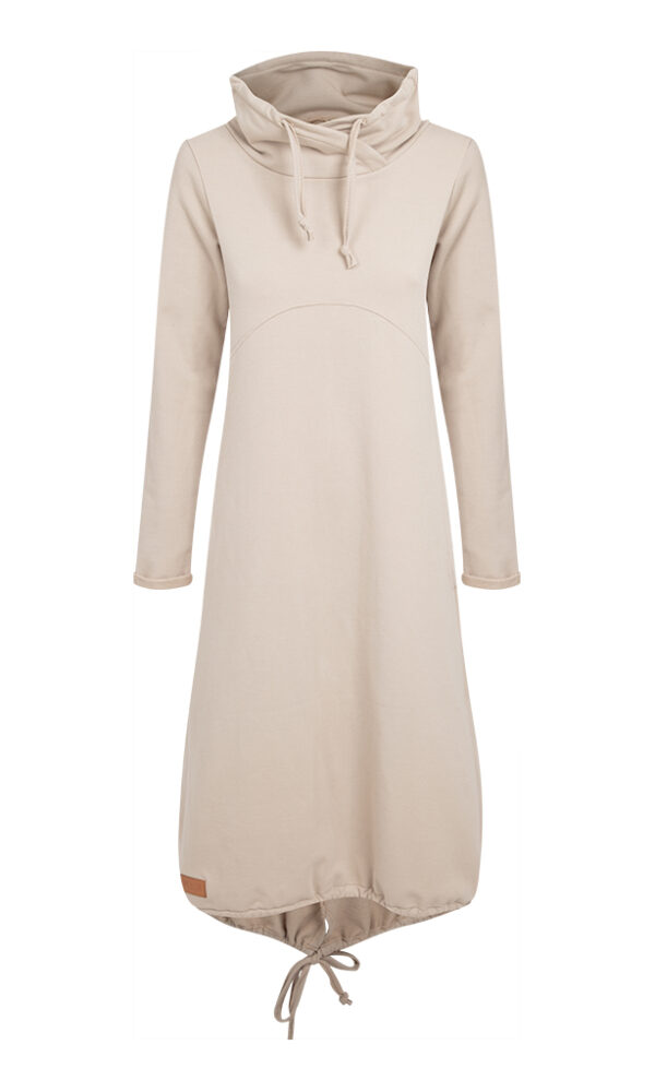 Dámské teplákové šaty COMFY béžové – ČESKÁ VÝROBA – doprava ZDARMA