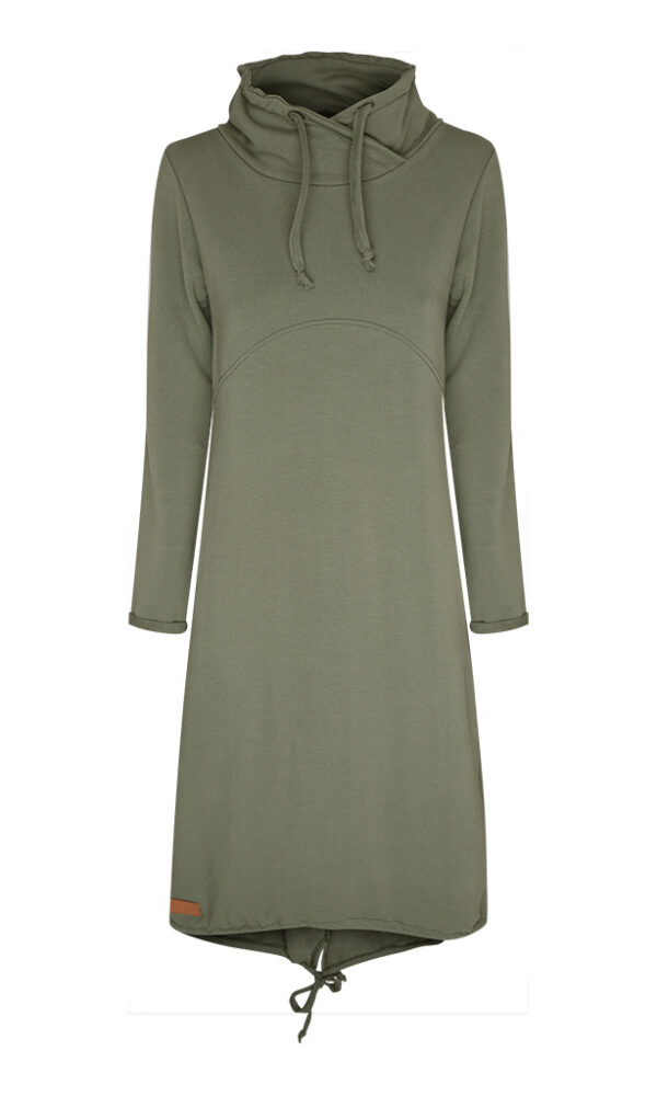 Dámské teplákové šaty COMFY KHAKI – ČESKÁ VÝROBA – doprava ZDARMA