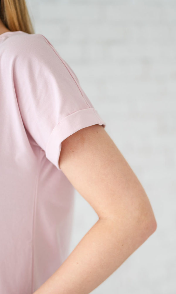 Dámské tričkové šaty ROLL pink