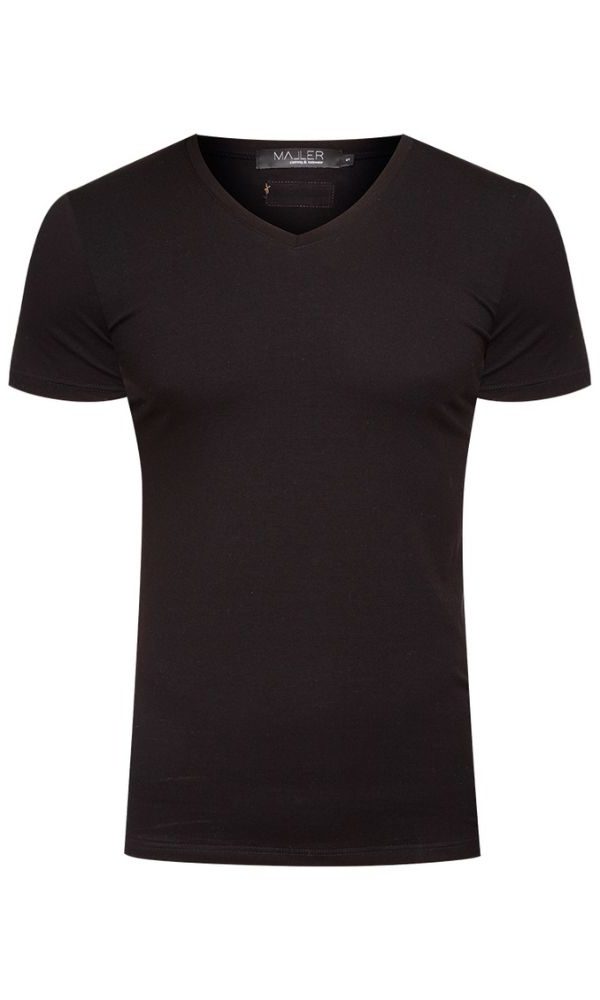 Pánské tričko BASIC “V” black