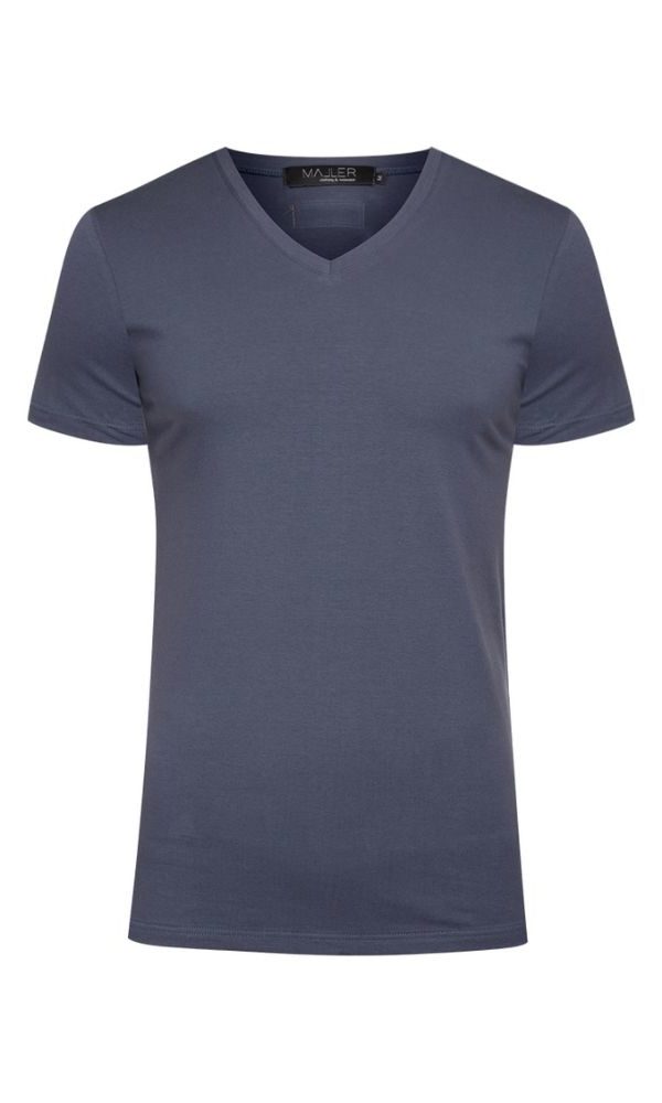 Pánské tričko BASIC “V” dark grey