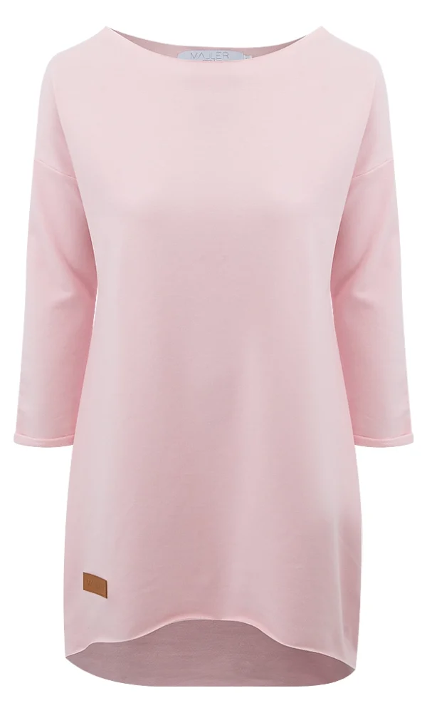 Dámské teplákové mikino-šaty DRESSY růžové – ČESKÁ VÝROBA