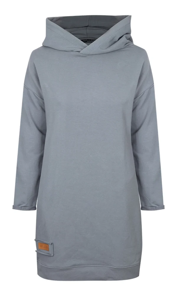 Dámská tepláková mikina s kapucou BASIC šedá