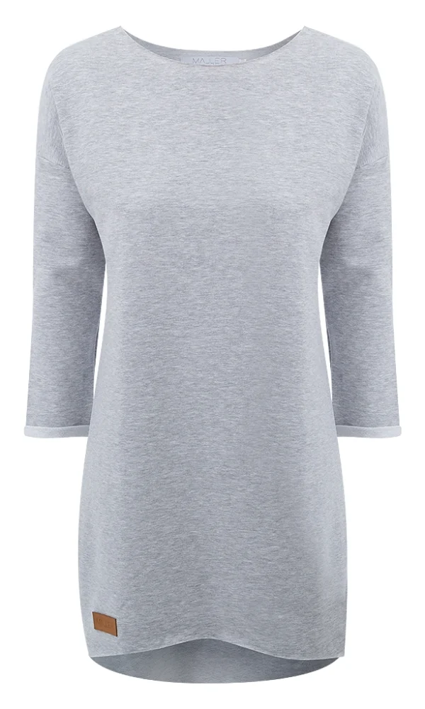 Dámské teplákové mikino-šaty DRESSY šedé – ČESKÁ VÝROBA