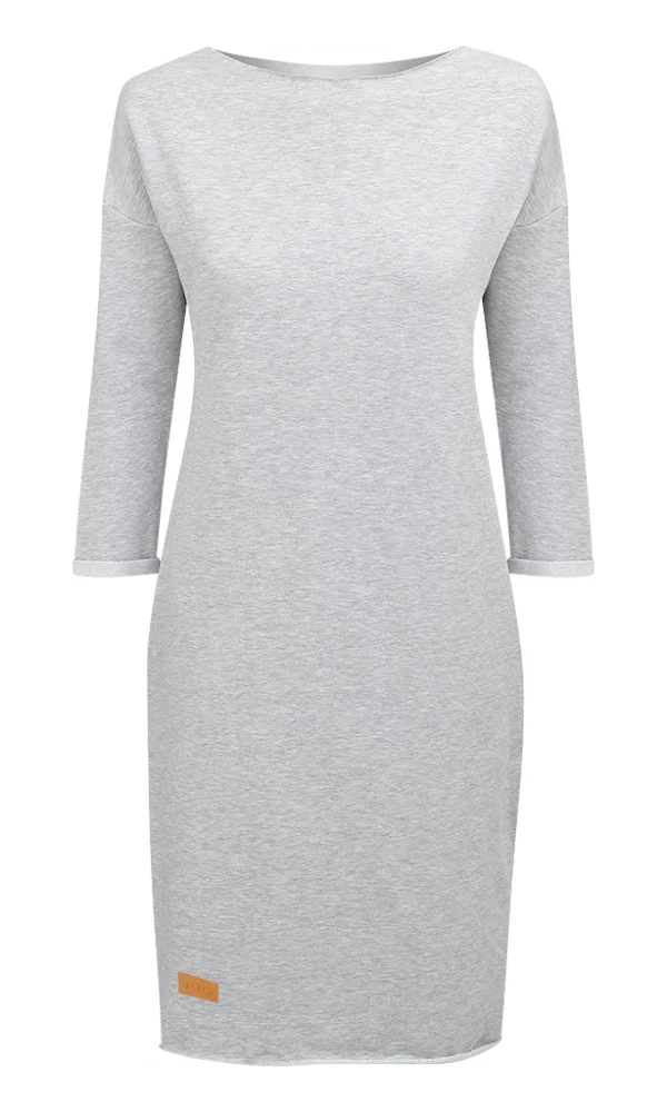 Dámské teplákové šaty SIMPLE šedé – ČESKÁ VÝROBA