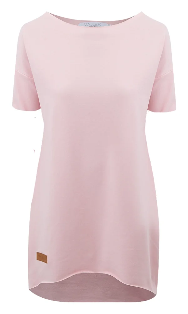 Dámské teplákové mikino-šaty DRESSY RŮŽOVÉ krátký rukáv – ČESKÁ VÝROBA