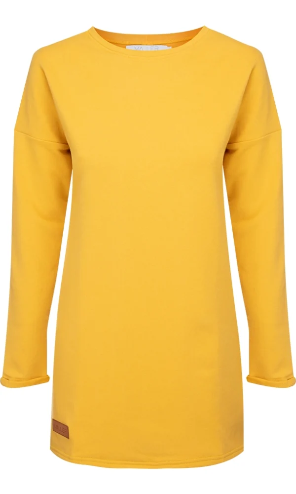 Dámské teplákové mikino-šaty BASIC yellow