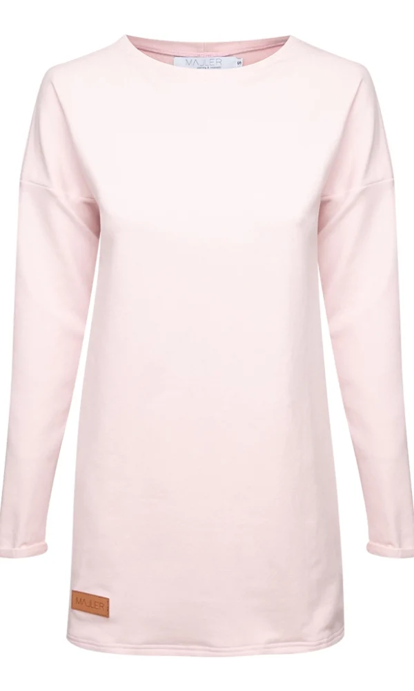 Dámské teplákové mikino-šaty BASIC pink