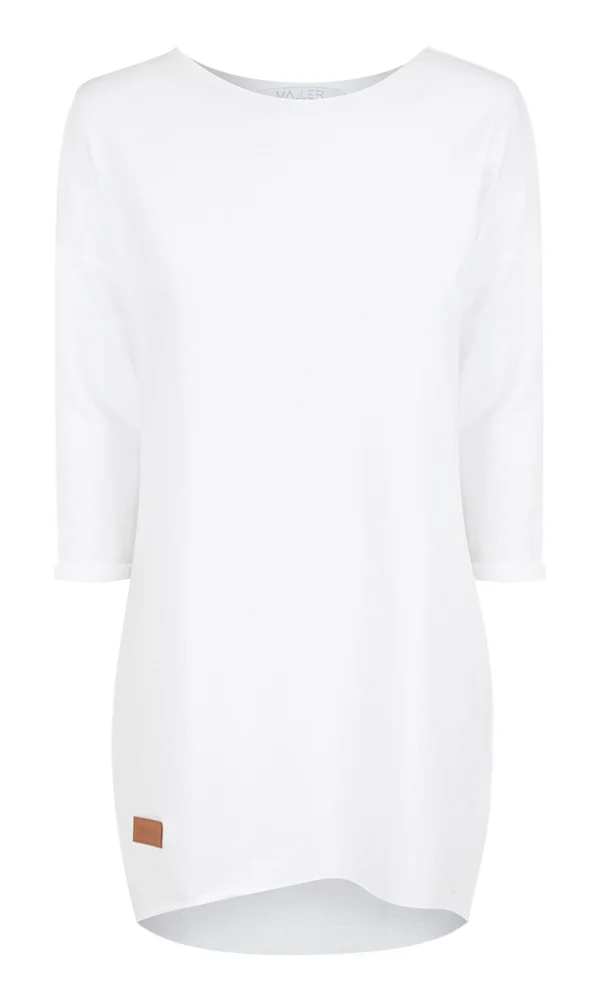 Dámské teplákové mikino-šaty DRESSY bílé – ČESKÁ VÝROBA