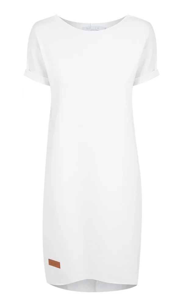 Dámské teplákové šaty s krátkým rukávem DRESSY WHITE