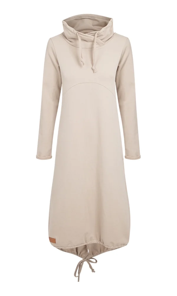 Dámské teplákové šaty COMFY béžové – ČESKÁ VÝROBA – doprava ZDARMA