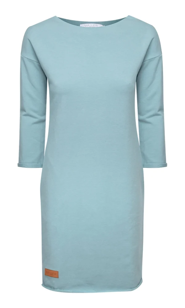 Dámské teplákové šaty SIMPLE mentolové – ČESKÁ VÝROBA