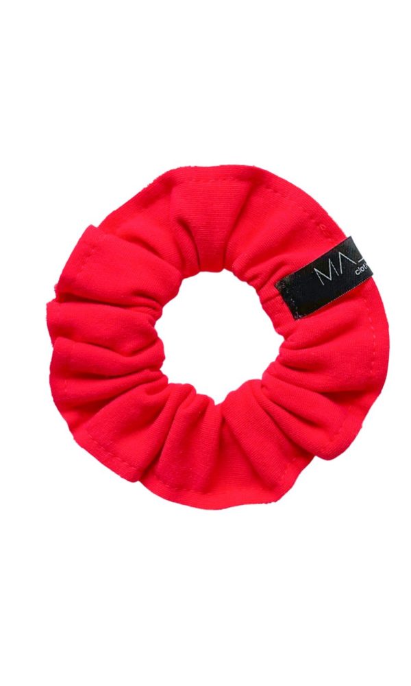 Látková gumička do vlasů BASIC red