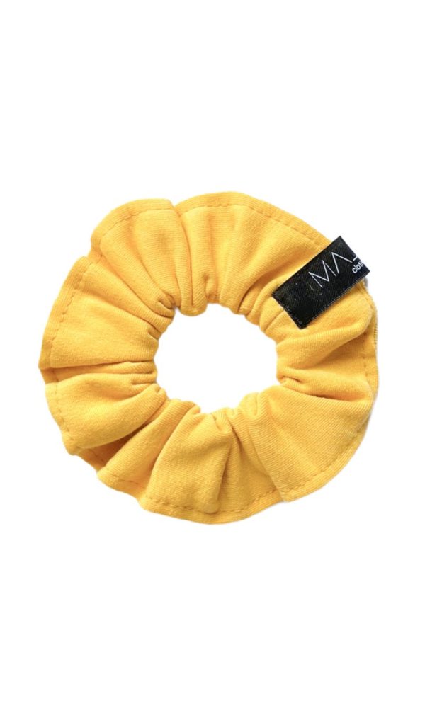 Látková gumička do vlasů BASIC yellow