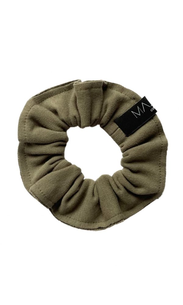 Látková gumička do vlasů BASIC khaki