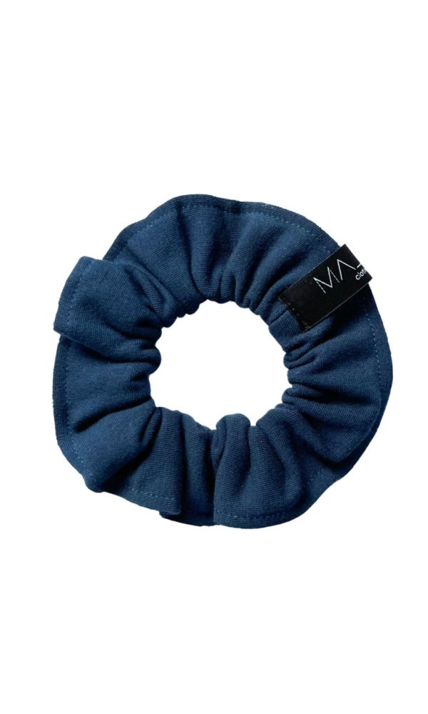 Látková gumička do vlasů BASIC blue