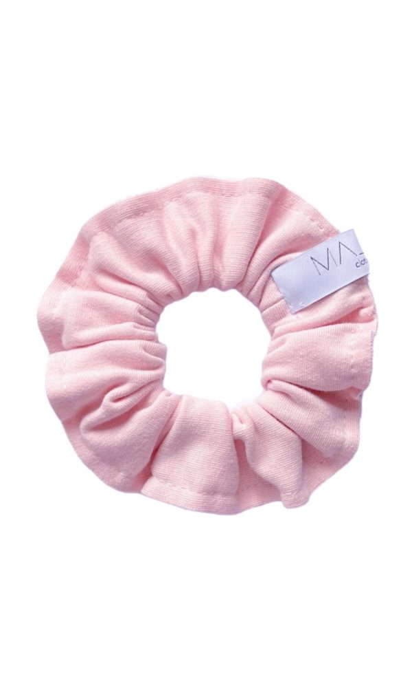 Látková gumička do vlasů BASIC pink