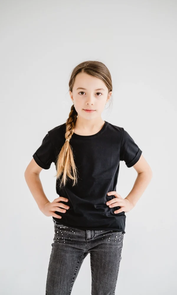 Dětské tričko BASIC ROLL černé