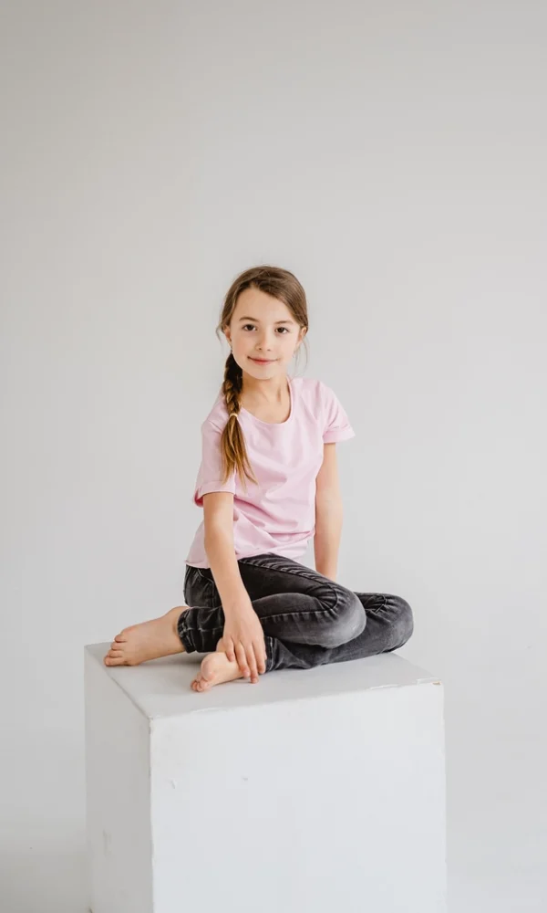 Dětské tričko BASIC ROLL růžové