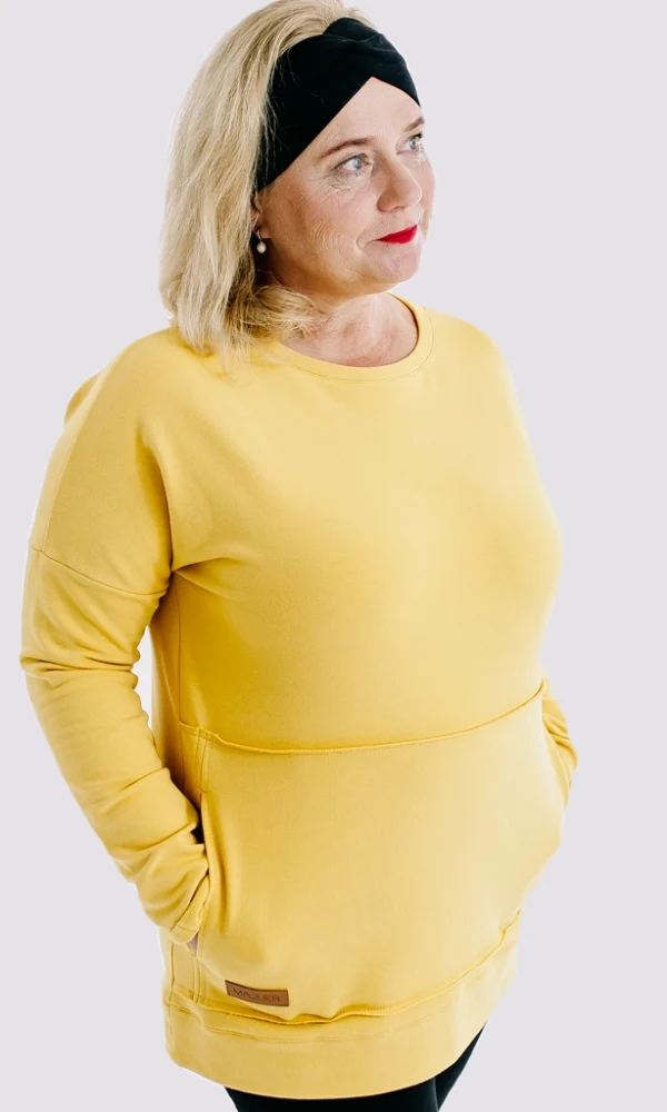 Dámská tepláková mikina LOWLY No.2 YELLOW