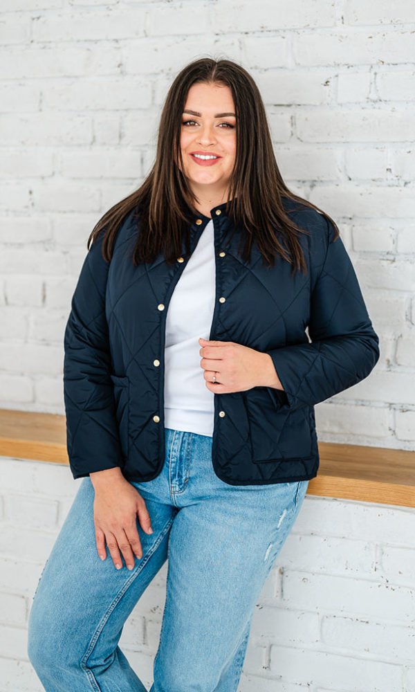 Dámská prošívaná bunda Lara tmavě modrá