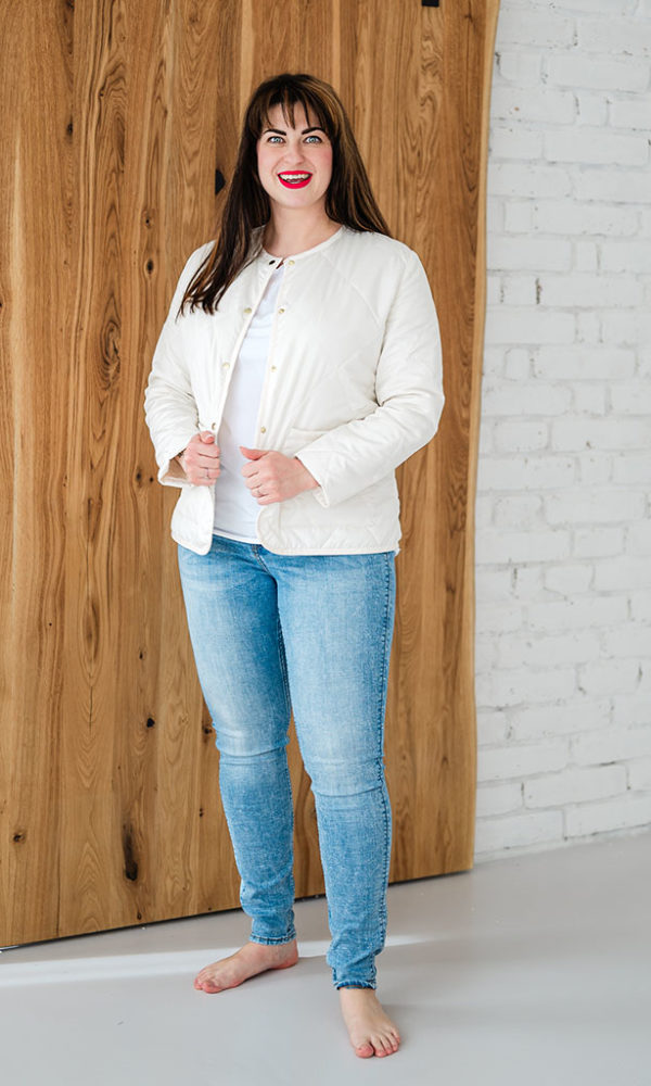 Dámská prošívaná bunda Lara krémová