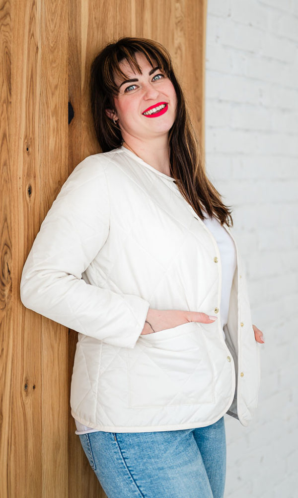 Dámská prošívaná bunda Lara krémová