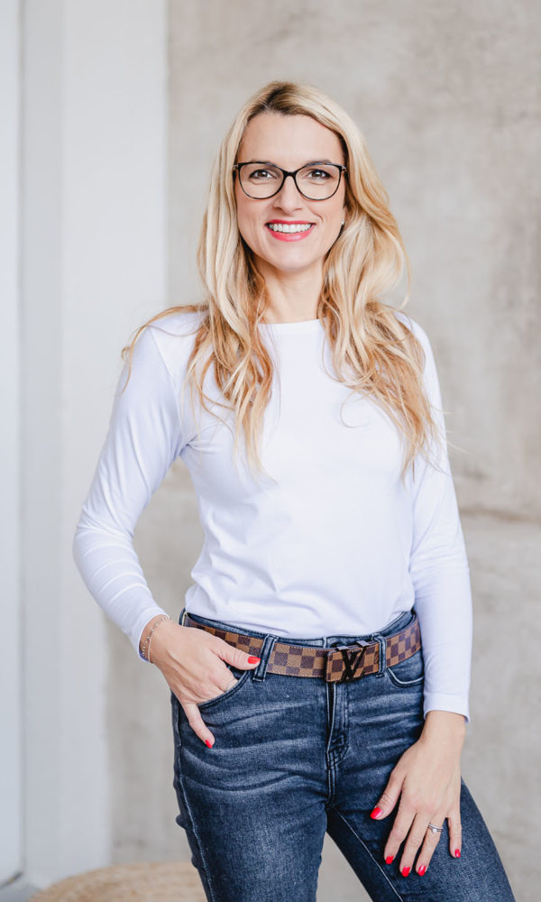 Dámské tričko BASIC dlouhý rukáv white