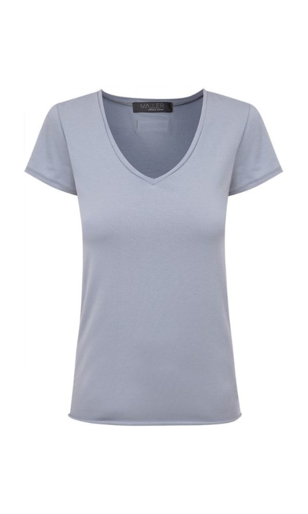 Dámské tričko BASIC “V” světle šedé