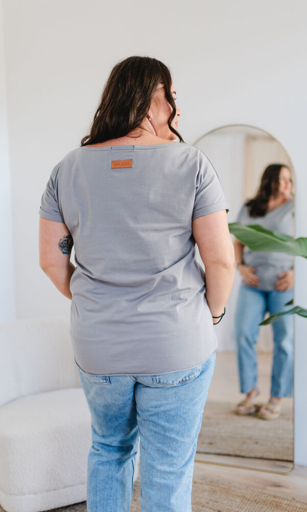 Dámské tričko BASIC ROLL grey