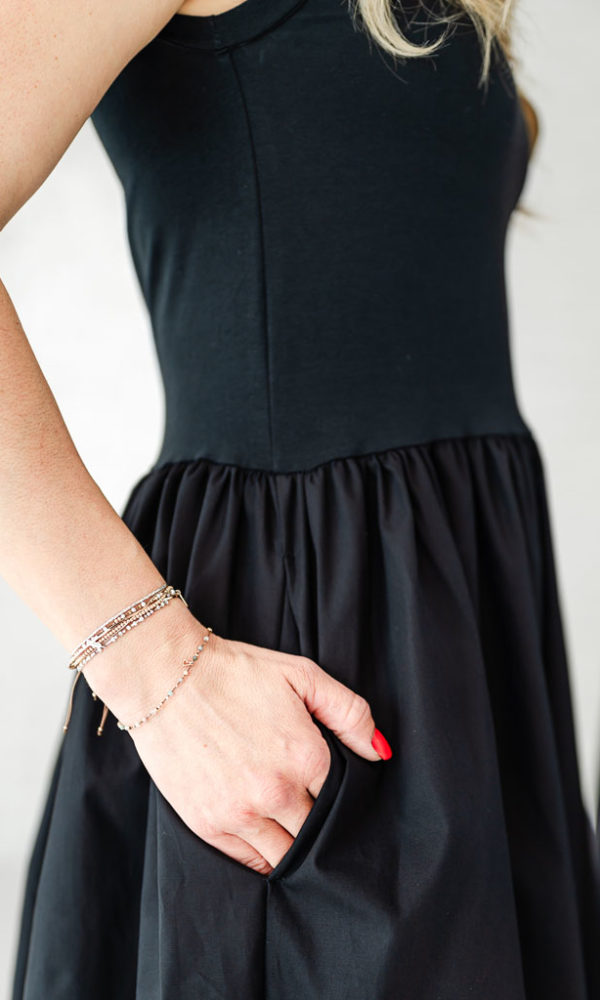 Dámské bavlněné šaty POPLIN černé