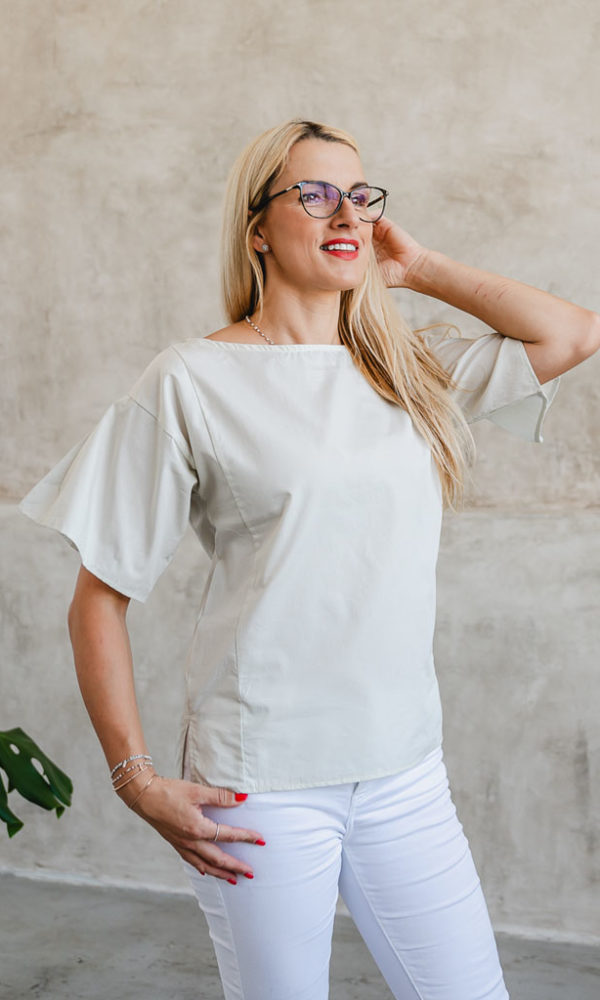 Dámská tunika POPLIN ivory