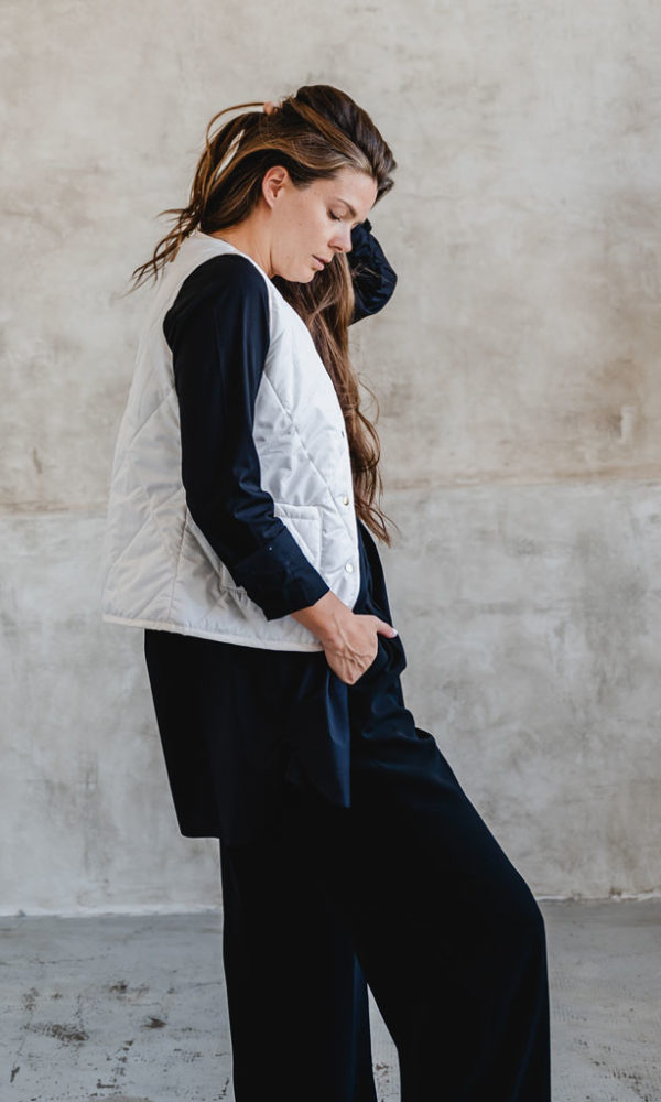 Dámská prošívaná vesta Lara krémová