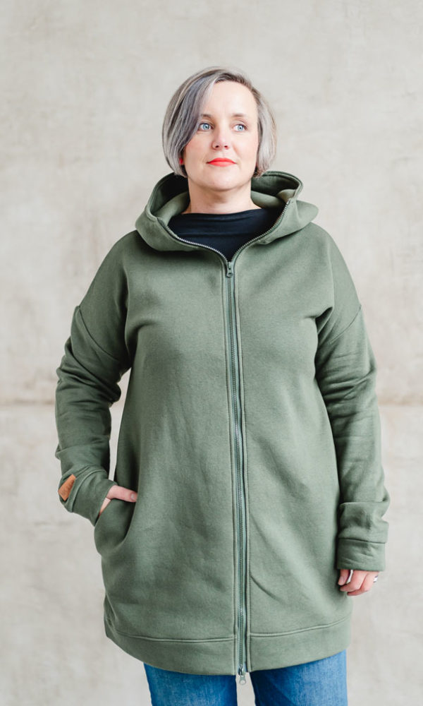 Dámská tepláková mikina na zip WARM khaki