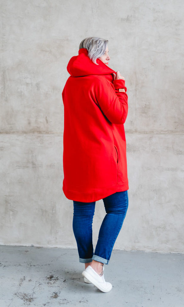 Dámská tepláková mikina na zip WARM červená