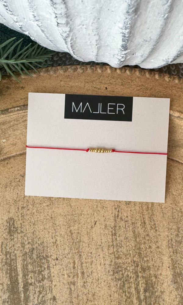 Náramek FRIENDS zlato-červená