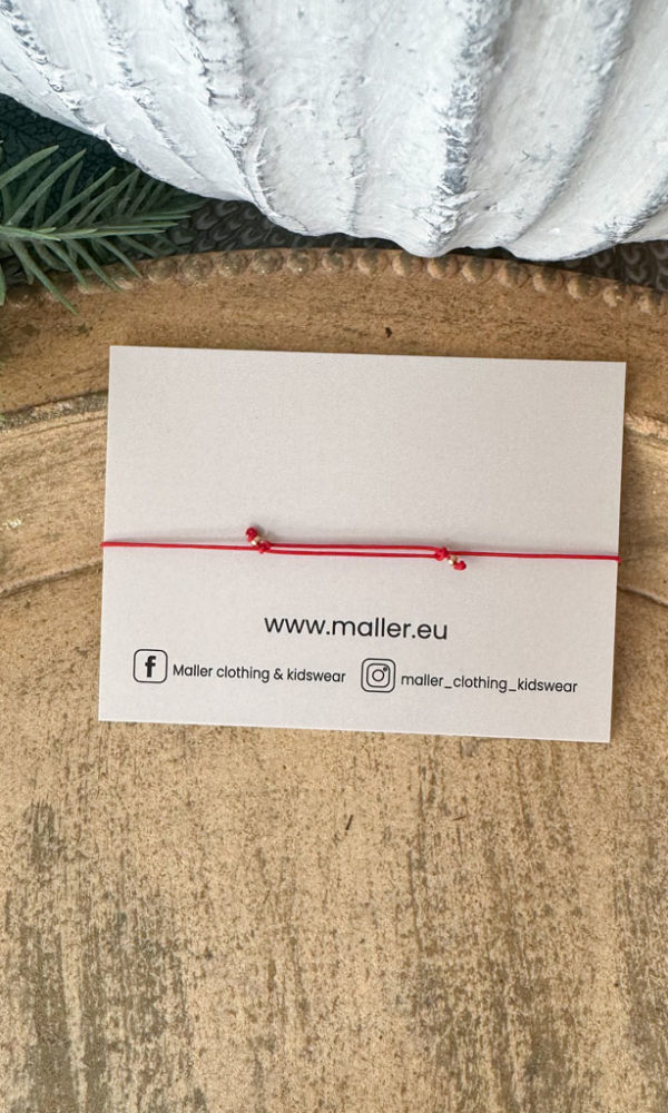 Náramek FRIENDS zlato-červená