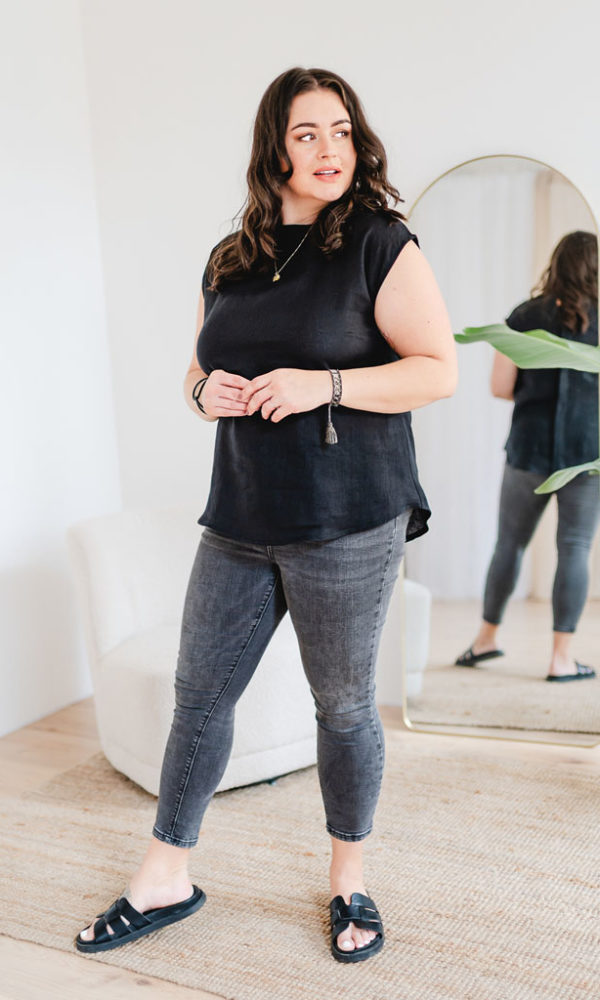 Dámská lněná tunika LINEN černá