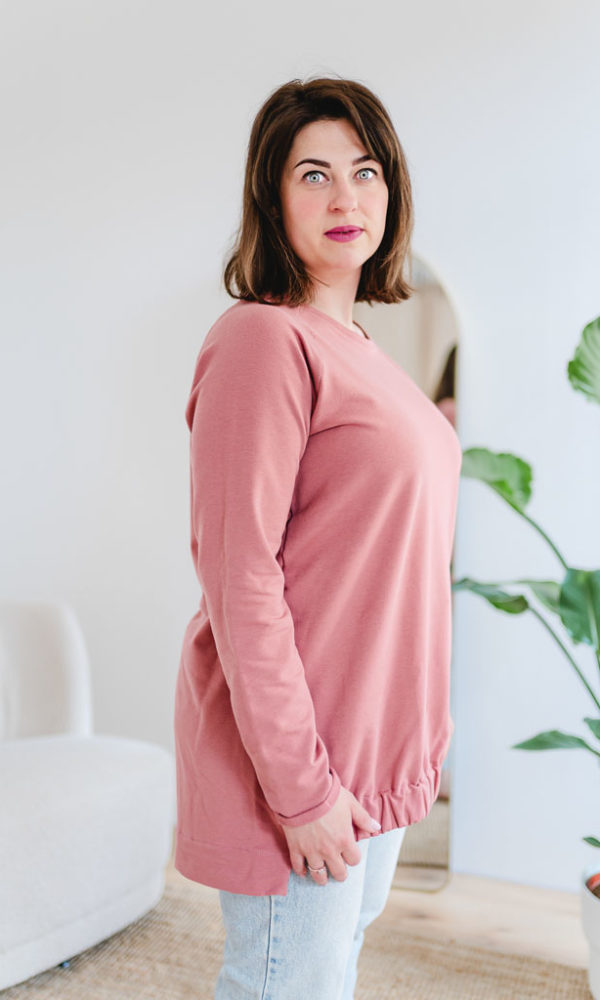 Dámská tepláková mikina MOLLY starorůžová