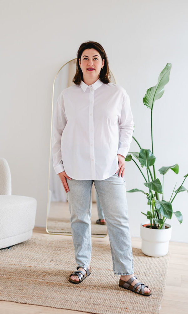 Dámská bavlněná košile OVERSIZE bílá